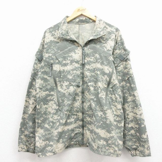 【20%OFF】XL★古着 長袖 ミリタリー ジャケット メンズ 00年代 00s ECWCS GEN3 レベル3 デジタルカモ USA製 グレー 迷彩 25nov17