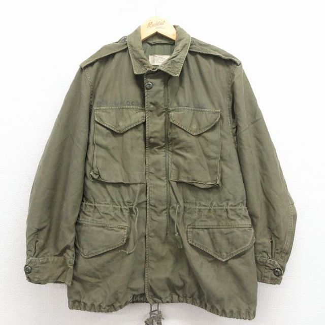 【20%OFF】M★古着 長袖 ビンテージ ミリタリー フィールド ジャケット メンズ 60年代 60s M-51 コットン USA製 緑【spe】 25nov29