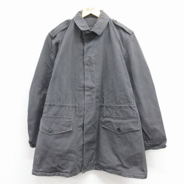 古着通販 XL☆古着 長袖 ミリタリー ジャケット コート メンズ 80年代