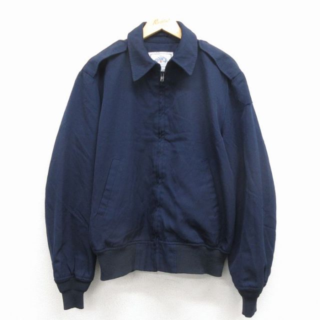 XL★古着 長袖 ミリタリー ジャケット メンズ 00年代 00s 濃紺 25dec06