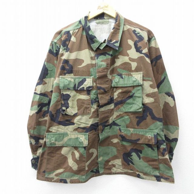 【20%OFF】ミリタリー 90s コンバットジャケット ウッドランドカモ XL | 古着