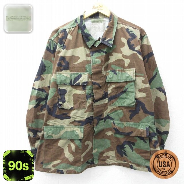 【50%OFF】ミリタリー 90s コンバットジャケット ウッドランドカモ XL | 古着