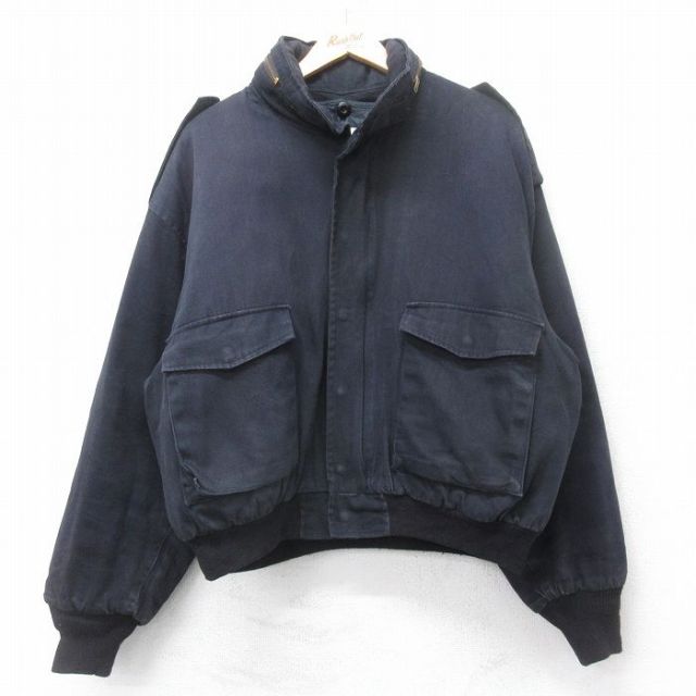 【20%OFF】長袖ミリタリージャケット ネイビー XL | 古着
