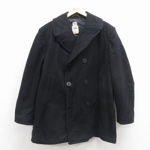 【20%OFF】ミリタリー 90s ピーコート ブラック XL | 古着