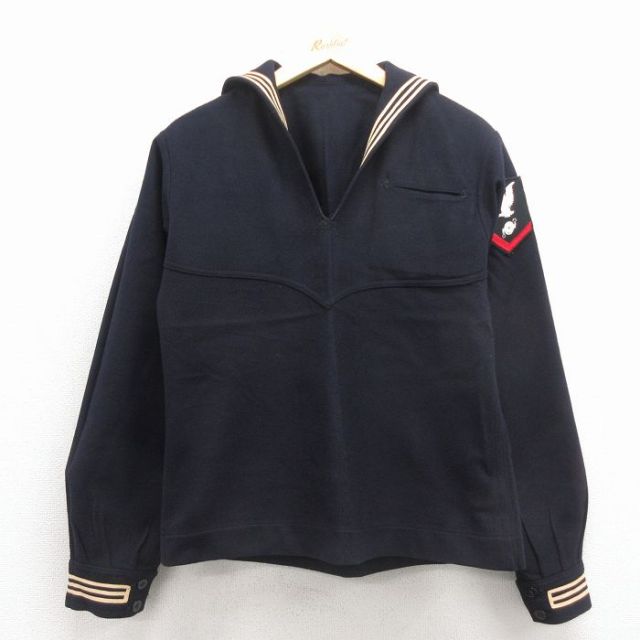 古着通販 M☆古着 長袖 ビンテージ ミリタリー セーラー ジャケット