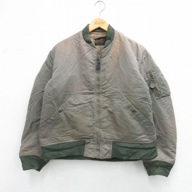 50s ミリタリージャケット 内側ファー グリーン M | 古着