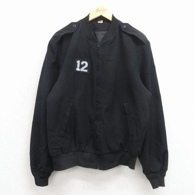 L★古着 長袖 ミリタリー ジャケット メンズ 90年代 90s USA製 黒 26mar09