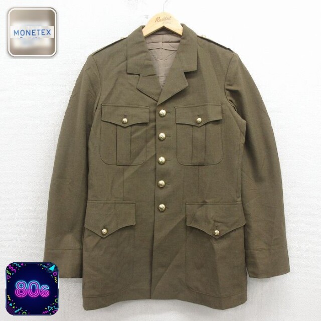 【50%OFF】80s ミリタリージャケット 将校服 グリーン M | 古着