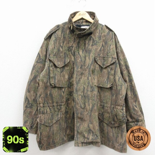 【50%OFF】90s M-65ミリタリージャケット 迷彩 ブラウン XL | 古着