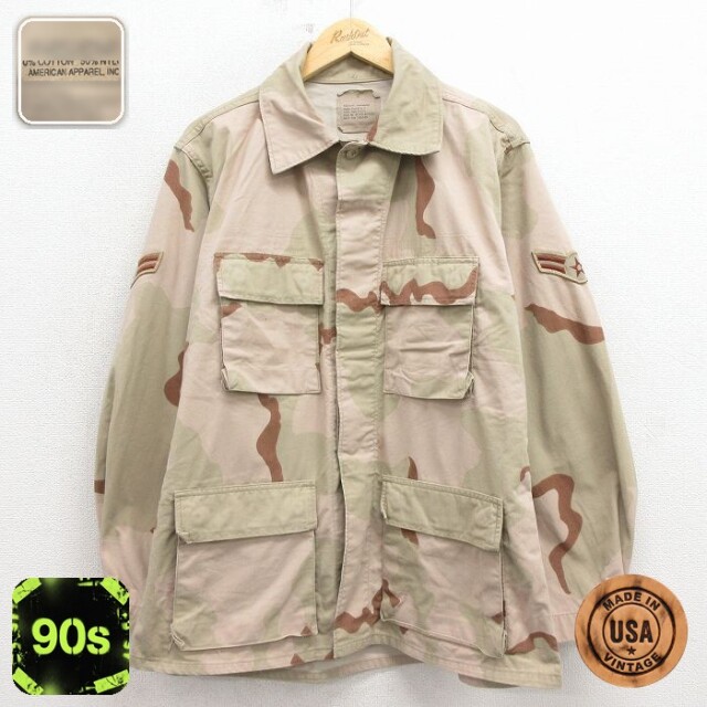 【50%OFF】90s ミリタリージャケット コンバット ベージュ迷彩 L | 古着