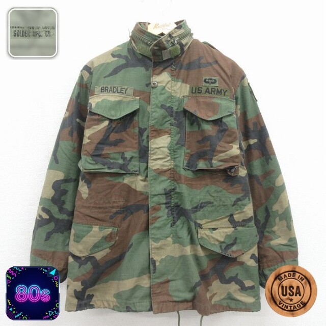 【20%OFF】80s M-65ミリタリージャケット パラシュート部隊 ウッドランドカモ メンズM相当 | 古着