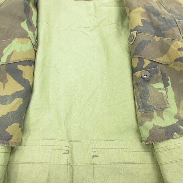古着通販 M☆古着 長袖 ミリタリー ジャケット メンズ チェコ軍 カーキ