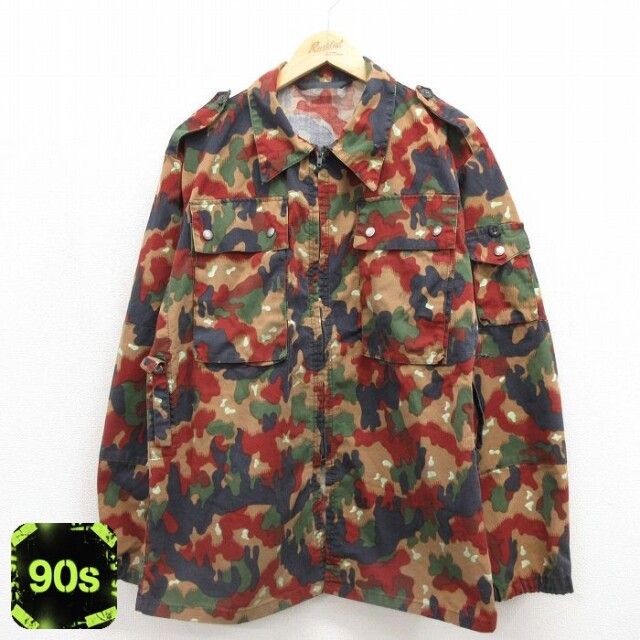スイス軍 90s ミリタリージャケット アルペンカモ ベージュ メンズL相当 | 古着