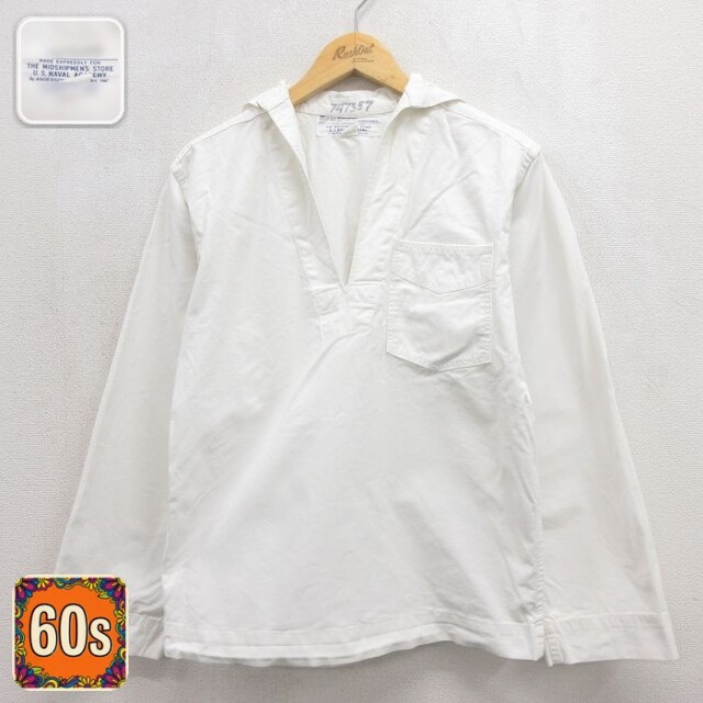 60s セーラージャケット USNAVAL ホワイト メンズM相当 | 古着