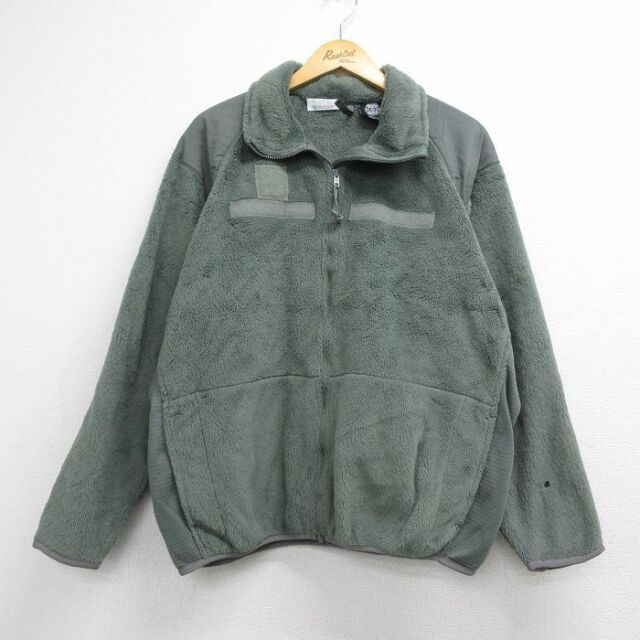 XL★古着 長袖 ミリタリー フリース ジャケット メンズ 00年代 00s ECWCS GEN 3 レベル3 ラグラン 大きいサイズ USA製 カーキ【spe】 26aug10