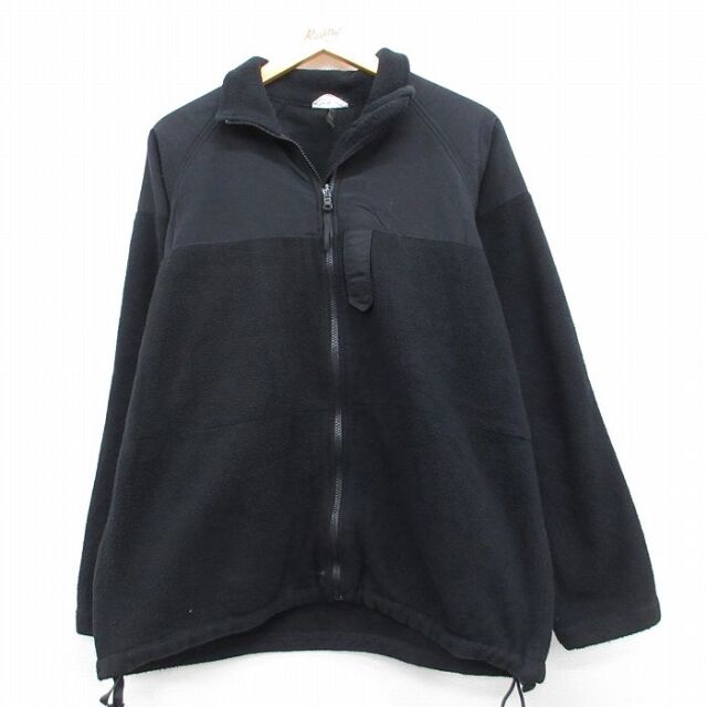 ミリタリー 00s フリースジャケット USネイビー ブラック メンズL相当 | 古着