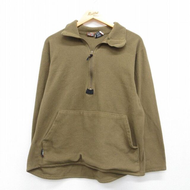 ミリタリーフリースジャケット ポーラテック ブラウン メンズL相当 | 古着