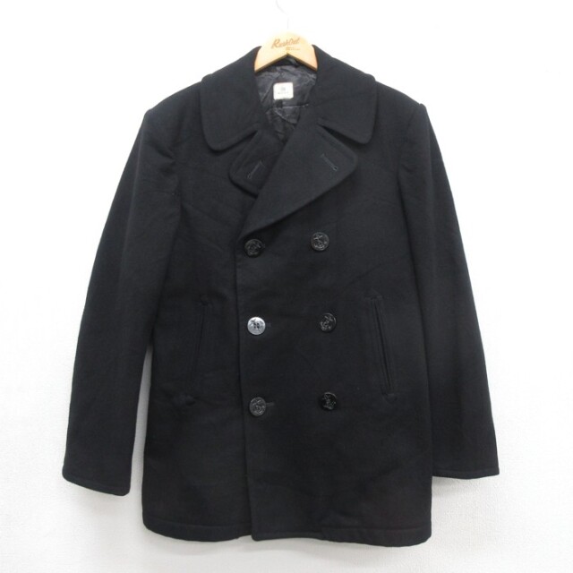 MAJOR COAT CO. 80s ピーコート USネイビー ブラック メンズM相当 | 古着