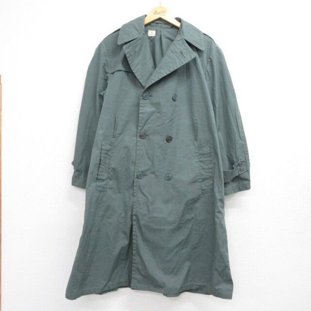 長袖 ミリタリー 70s トレンチレインコート USA製 カーキ メンズL相当 | 古着