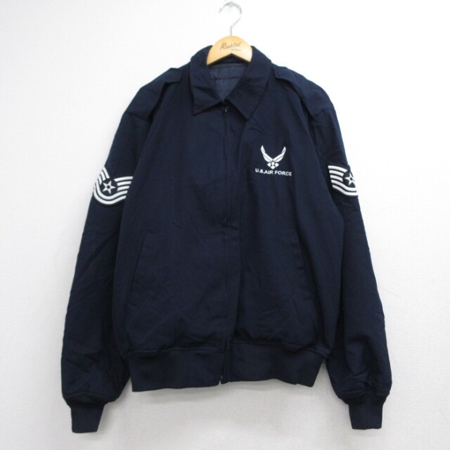 DSCP 00s ミリタリージャケット USエアフォース ネイビー メンズXL相当 | 古着