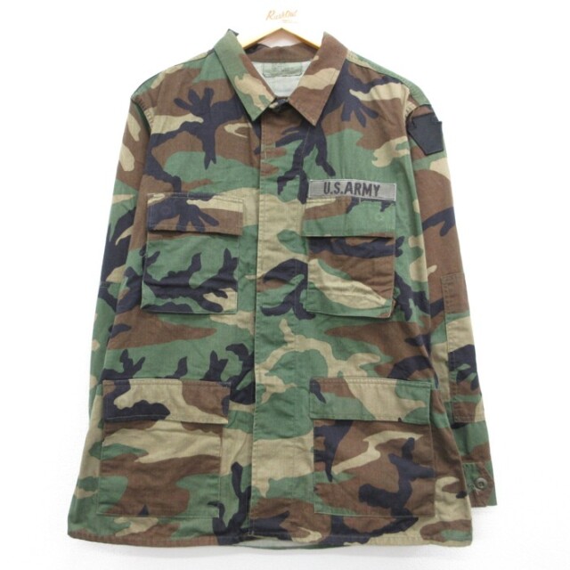 U.S.ARMY ミリタリージャケット ウッドランド柄 カーキ メンズL相当 | 古着