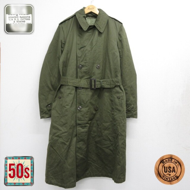 50s USアーミーオーバーコート カーキ メンズL相当 | 古着