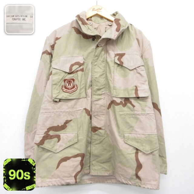 90s M-65ミリタリージャケット フィールド デザートカモ ベージュ メンズL相当 | 古着
