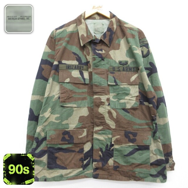 ウッドランドカモ BDU コンバットミリタリージャケット カーキ迷彩 メンズXL相当 | 古着