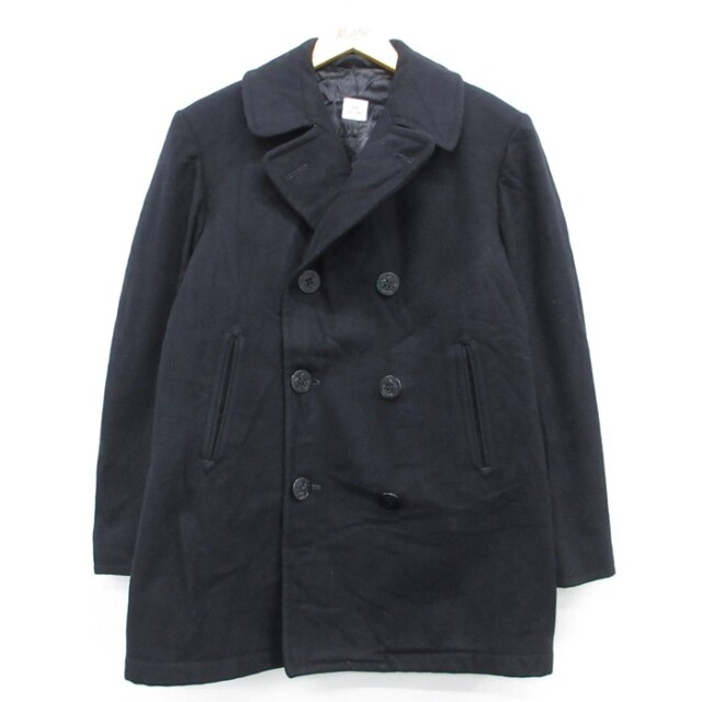 M★古着 MAJOR COAT CO. 長袖 ミリタリー ジャケット メンズ 80年代 80s ピーコート Pコート US ウール USA製 ブラック【spe】 26sep29