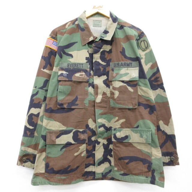 古着通販 L☆古着 US ARMY 長袖 ミリタリー ジャケット メンズ 90年代