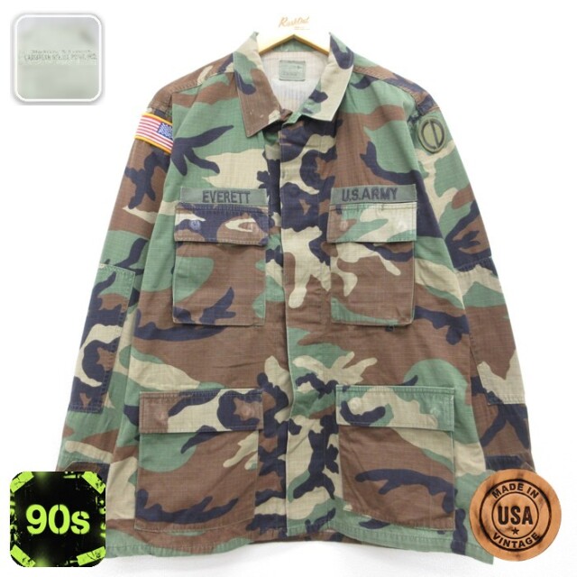 古着通販 L☆古着 US ARMY 長袖 ミリタリー ジャケット メンズ 90年代