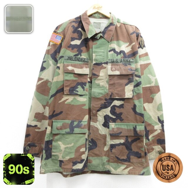 古着通販 L☆古着 US ARMY 長袖 ミリタリー ジャケット メンズ 90年代