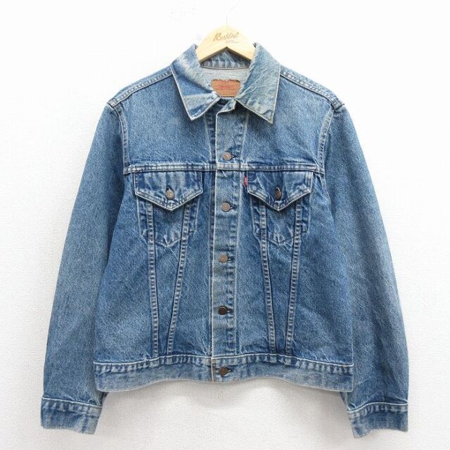M★古着 リーバイス Levis 70505 長袖 ビンテージ ジージャン メンズ 70年代 70s コットン USA製 紺 デニム【spe】 25dec19