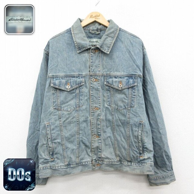 【50%OFF】エディーバウアー 00s ジージャン ネイビー XL | 古着