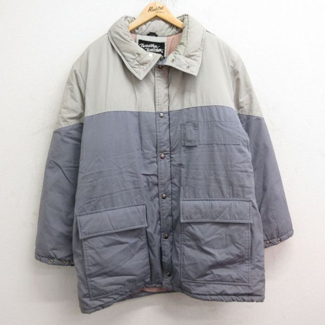 【50%OFF】90s 長袖ジャケット ツートンカラー グレー XL | 古着