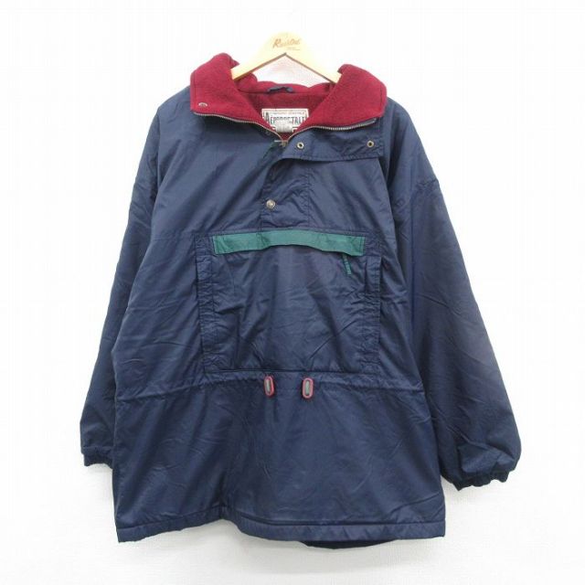 【50%OFF】エアロポステール 00s ハーフジップナイロンジャケット 内側フリース ネイビー XL | 古着