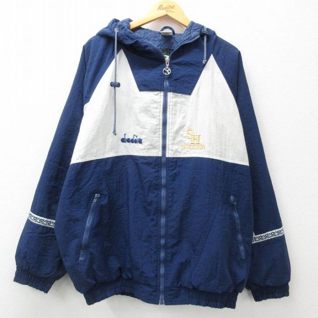 古着通販 XL☆古着 ディアドラ diadora 長袖 ナイロン ジャケット  