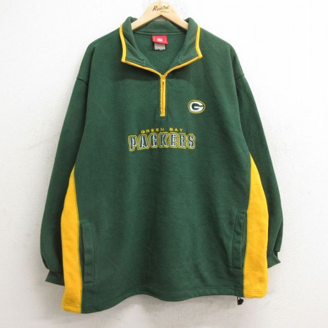 古着通販 XL☆古着 長袖 ハーフジップ フリース ジャケット メンズ 00 