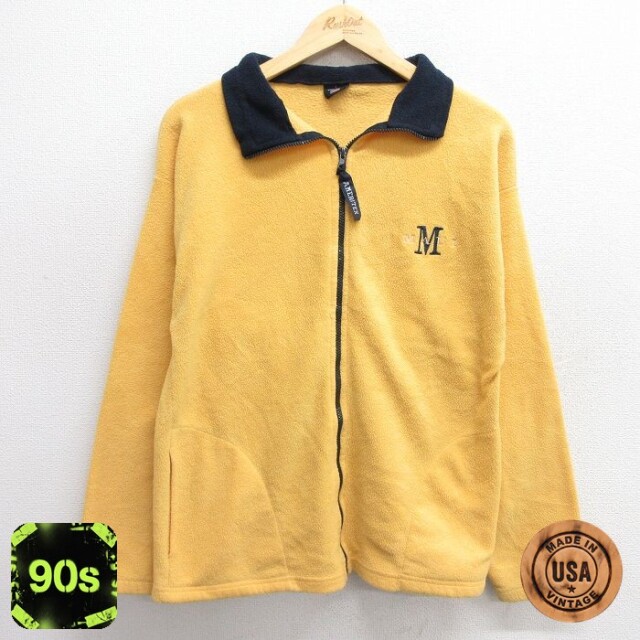 【50%OFF】マウイ 90s 長袖フリースジャケット イエロー S | 古着