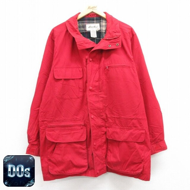 【50%OFF】エディーバウアー 00s ジャケット 内側ウール レッド L | 古着
