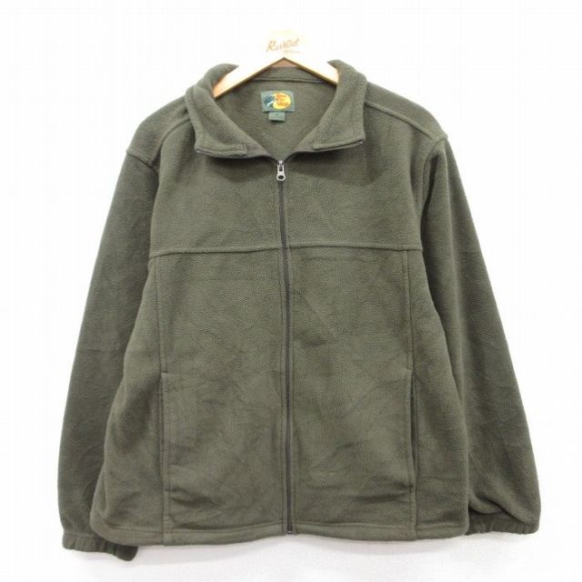 M★古着 長袖 フリース ジャケット メンズ バスプロショップス 濃緑 グリーン 25jan23 中古 アウター
