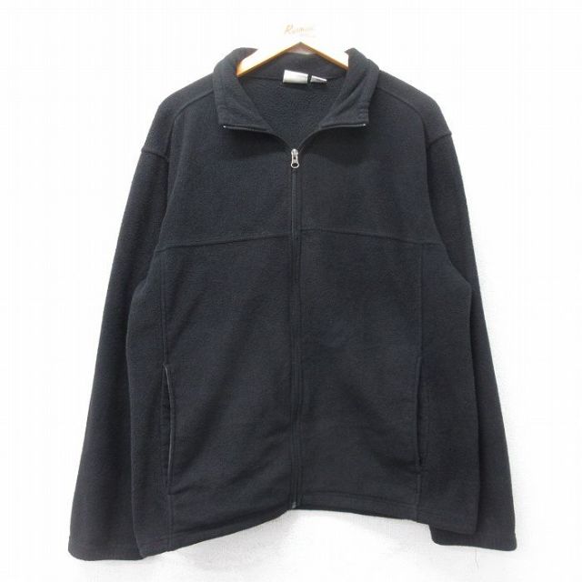 【50%OFF】M★古着 長袖 フリース ジャケット メンズ バスプロショップス 黒 ブラック 25jan24 中古 アウター