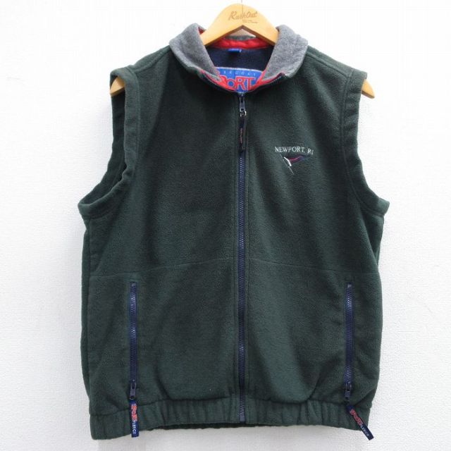 M★古着 Dun brooke フリース ベスト メンズ ニューポート 緑 グリーン 25feb04 中古 アウター