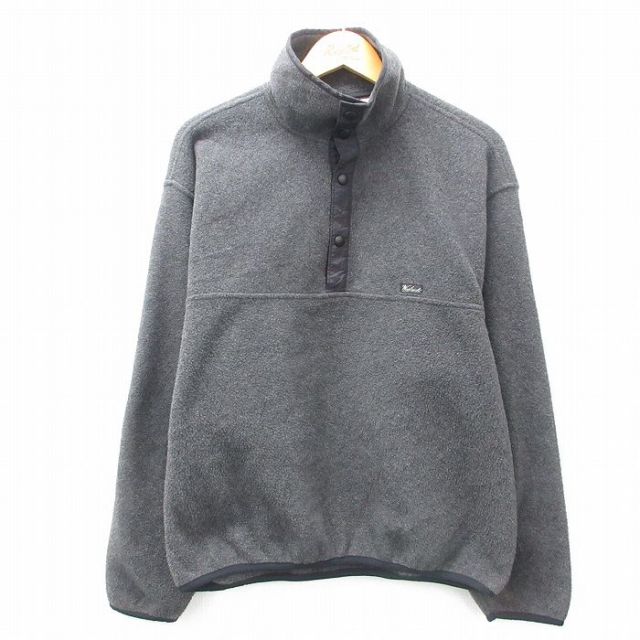 L★古着 ウールリッチ WOOLRICH 長袖 フリース ジャケット メンズ 00年代 00s ポーラテック スナップT グレー 25feb06 中古 アウター