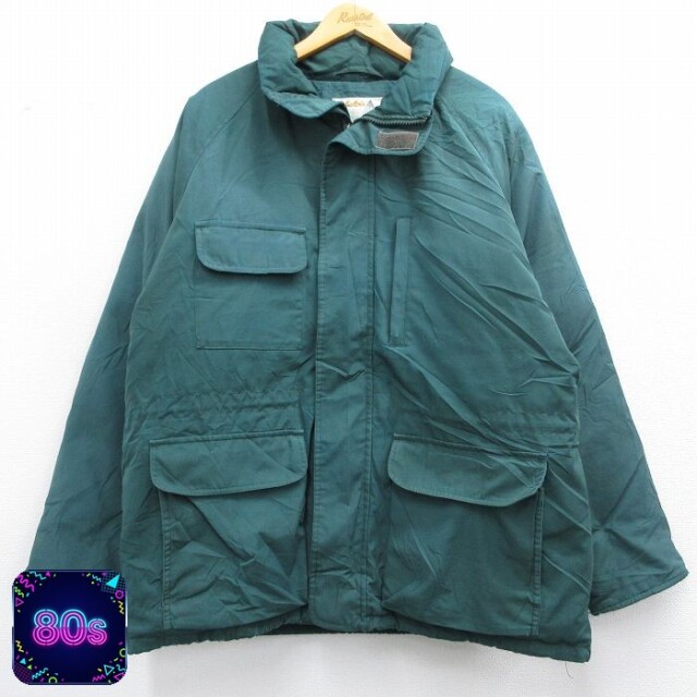 【50%OFF】カベラス 80s ラグランダウンジャケット グリーン XL | 古着