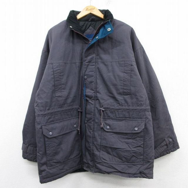 【50%OFF】XL★古着 タウンクラフト 長袖 ジャケット メンズ 90年代 90s ロング丈 紺 ネイビー 25feb10 中古 アウター
