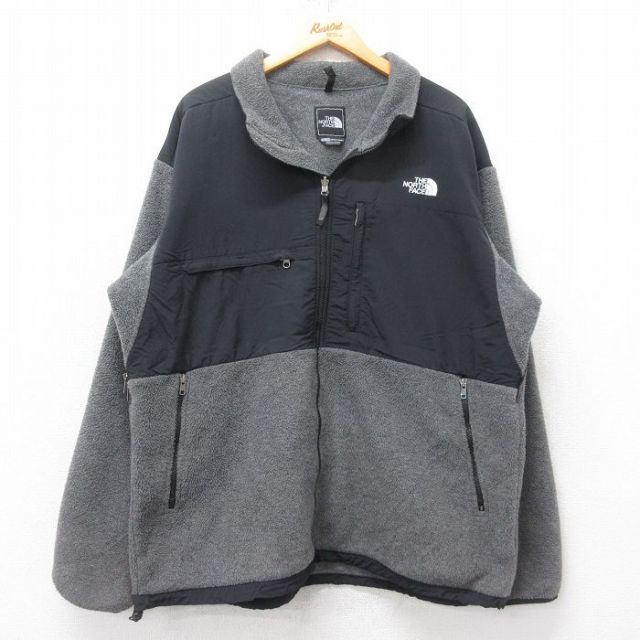 XL★古着 ノースフェイス THE NORTH FACE 長袖 フリース デナリ ジャケット メンズ 大きいサイズ グレー他 【spe】 25feb15 中古 アウター