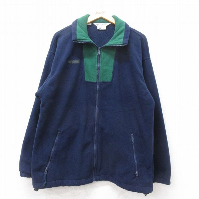 L★古着 コロンビア COLUMBIA 長袖 フリース ジャケット メンズ 00年代 00s 紺他 ネイビー 25feb15 中古 アウター