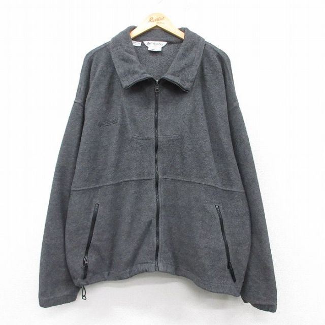 【50%OFF】XL★古着 コロンビア COLUMBIA 長袖 フリース ジャケット メンズ 00年代 00s 大きいサイズ 濃グレー 霜降り 25feb18 中古 アウター