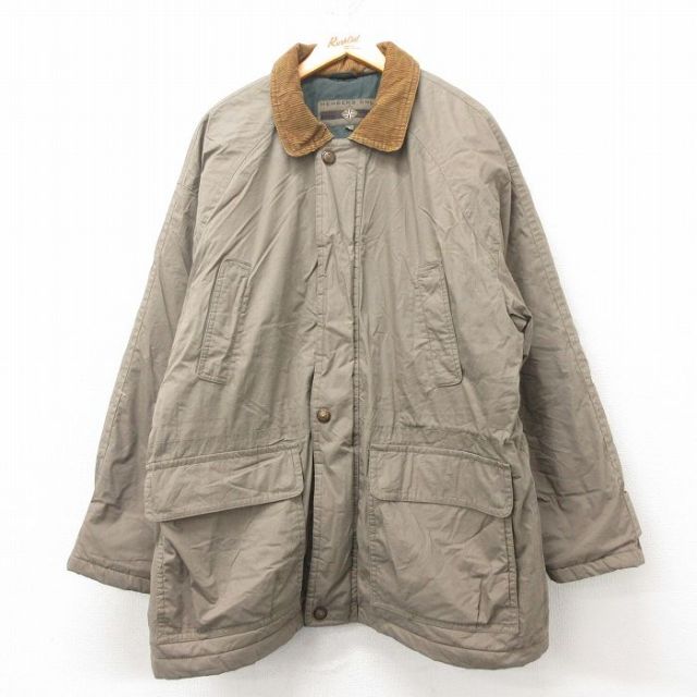 【50%OFF】XL★古着 メンバーズオンリー 長袖 ジャケット メンズ 00年代 00s 大きいサイズ ロング丈 ベージュ カーキ 25feb21 中古 アウター